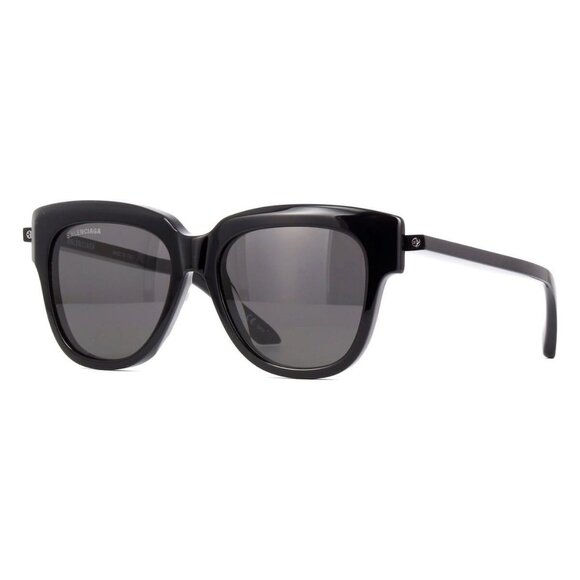 New Authentic  BALENCIAGA Black Wayfarer BB0160S 001 Sunglasses Women - Picture 1 of 4